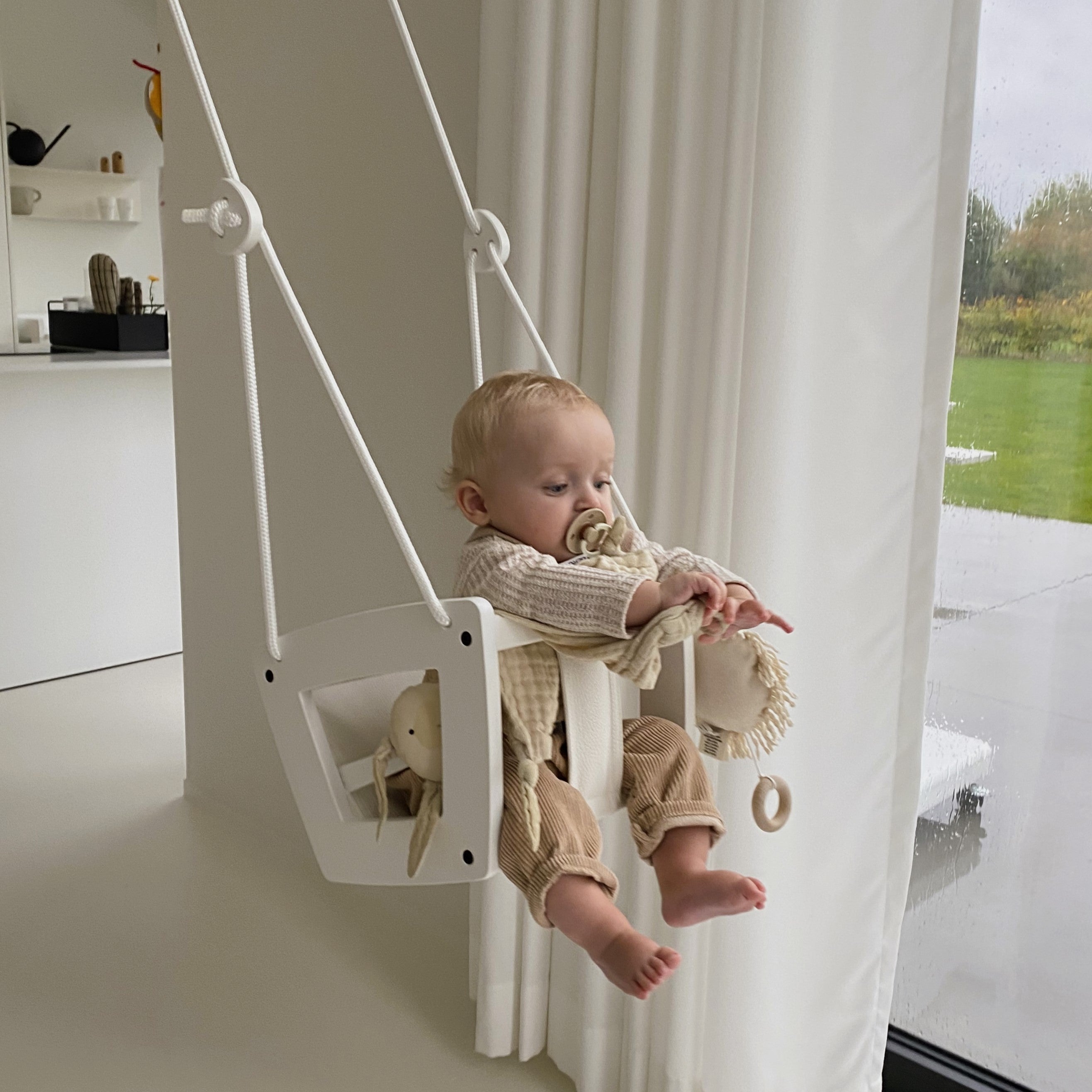 Toddler - Birch - White Leather Grey