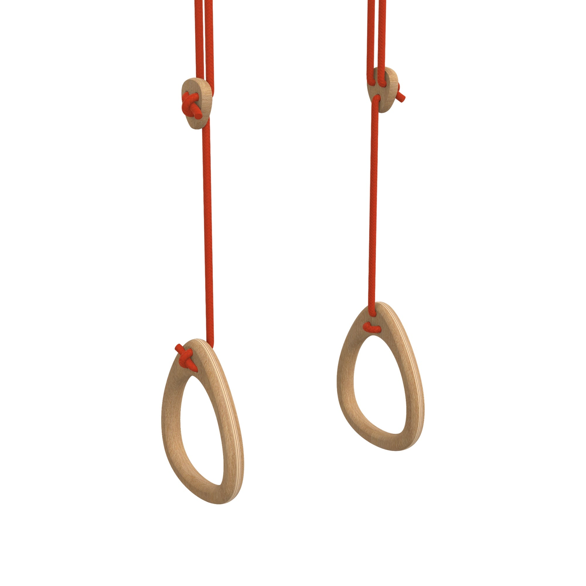 Lillagunga gym rings - Oak - Red