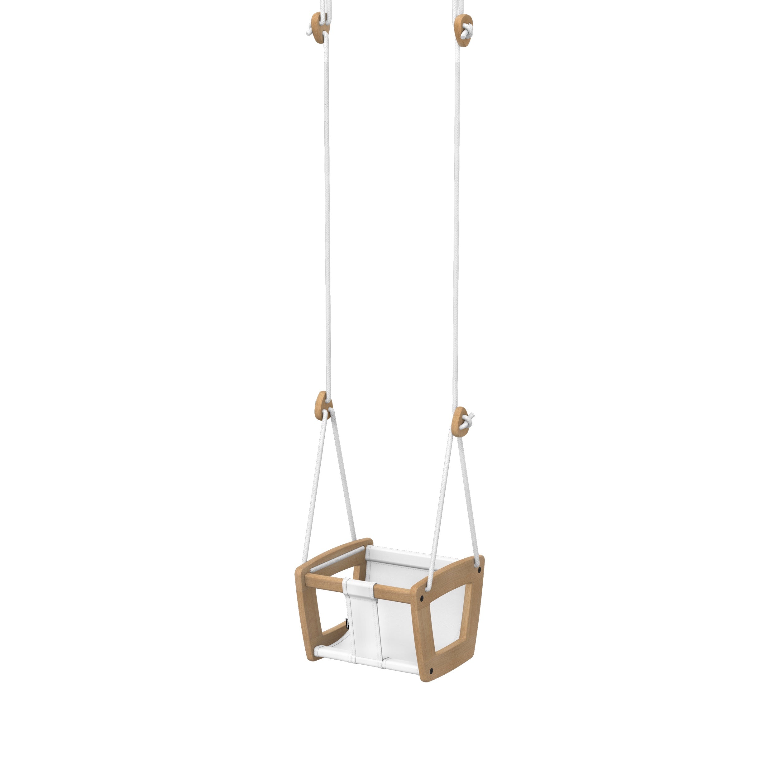 Toddler - Oak - White Leather - Lillagunga