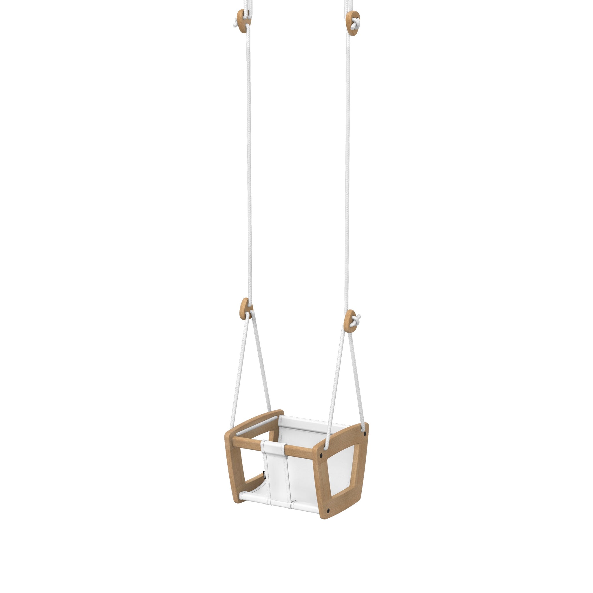 Toddler - Oak - White Leather - Lillagunga