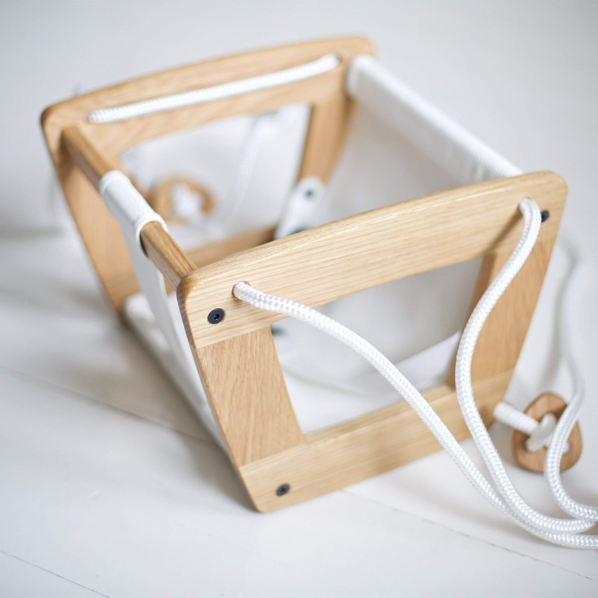 Toddler - Oak - White Leather - Lillagunga